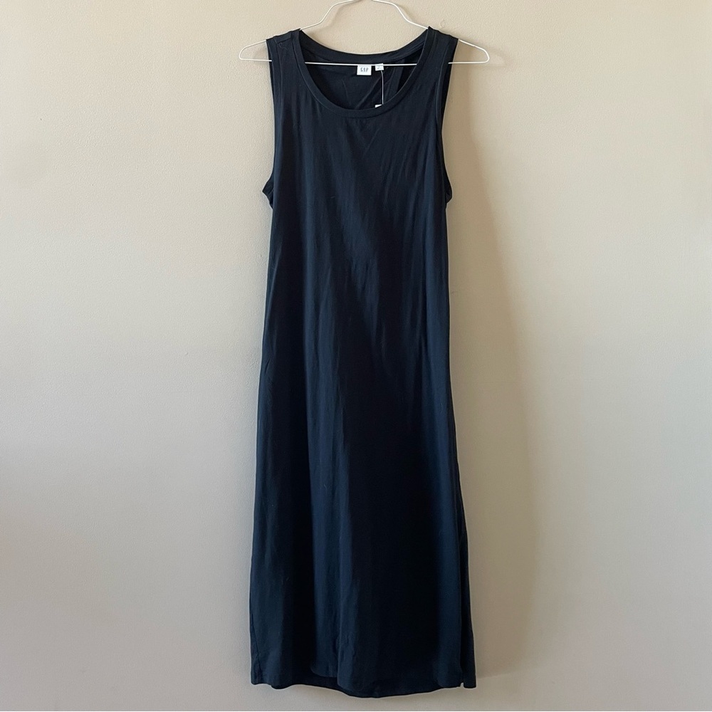 NWT Gap Women’s Black Cotton Midi Dress Size Large
